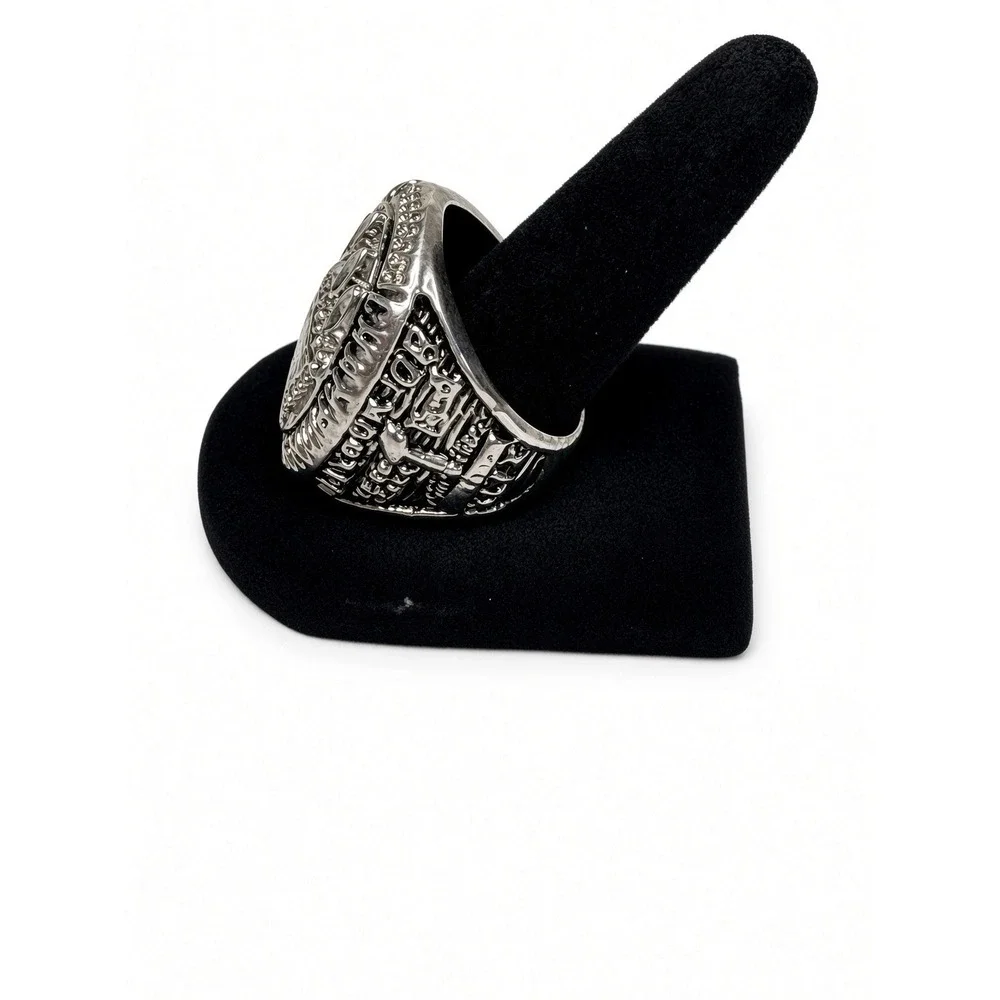 New England Patriots 2014 World Champions Brady Silver Ring w/ Gift Box 11.5